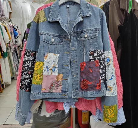 Giacca Di Jeans Casual Femminile Giacca Jeans In Forma Sciolta Con