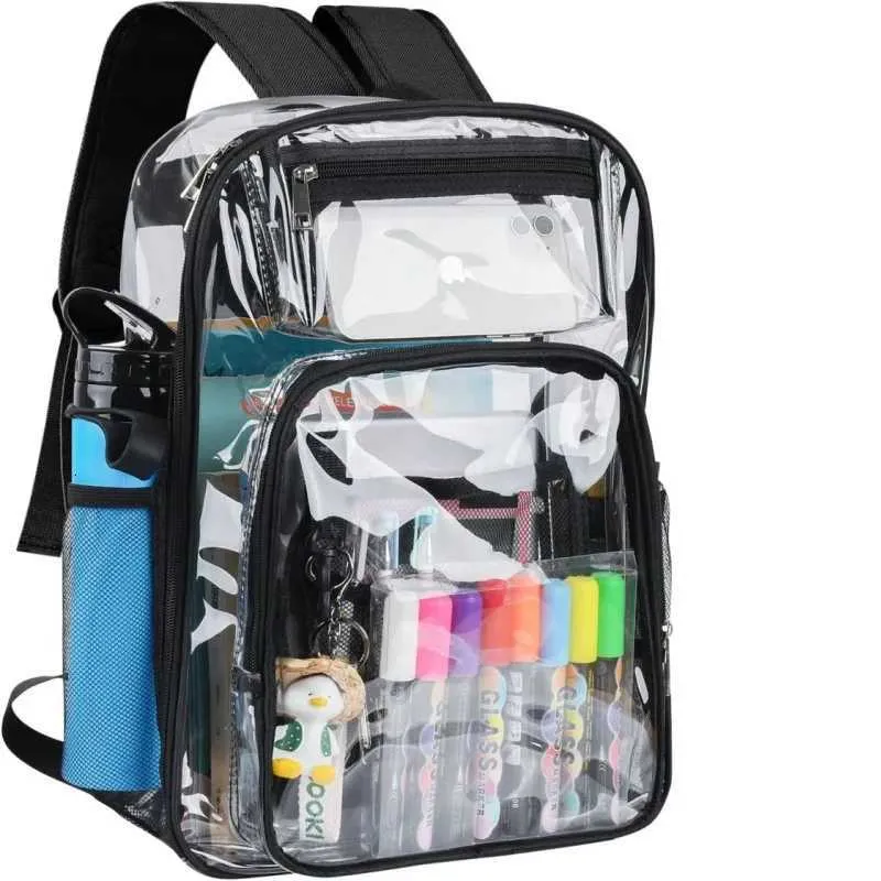 Zaino Trasparente In PVC Resistente, Grande Capacità 42x30x18 Cm Per Scuola, Lavoro, Concerti E Viaggi - 2