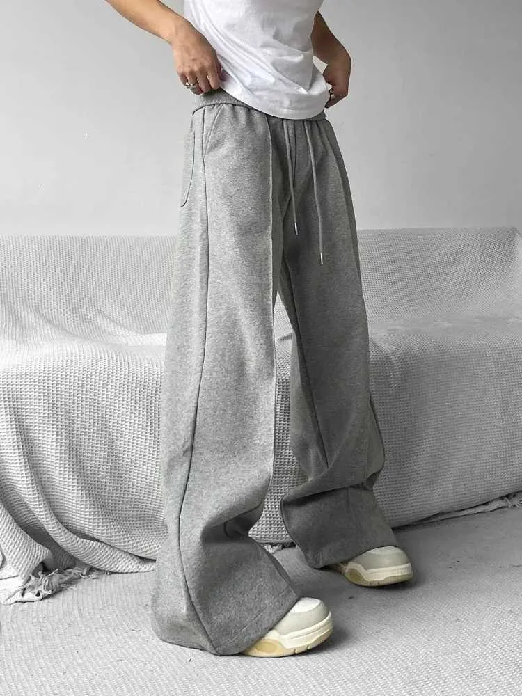 Mens Wide Leg Baggy Pants With Drawstring Waist – From