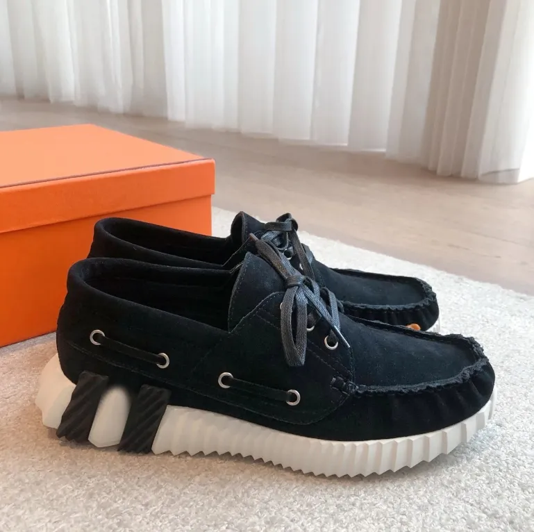 H Scarpe Da Nave Mocassini Firmati Scarpe Casual Unisex Pelle