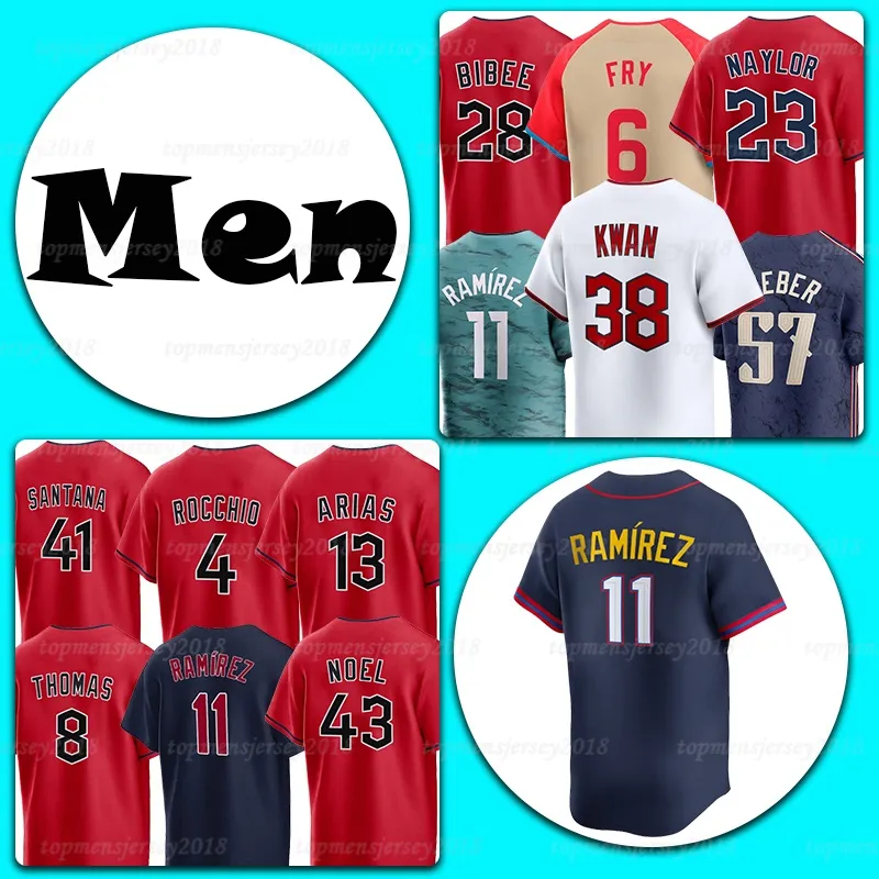 Save Big on Bulk Cleveland Indians Jose Ramirez Jersey 11 Jose Ramirez  Baseball Jerseys Clevelandes 38 Steven Kwan Guardians 57 Shane Bieber 28  Tanner