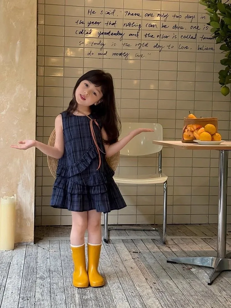 D32 Girls Cotton Loose Swing Skirts   Summer... 