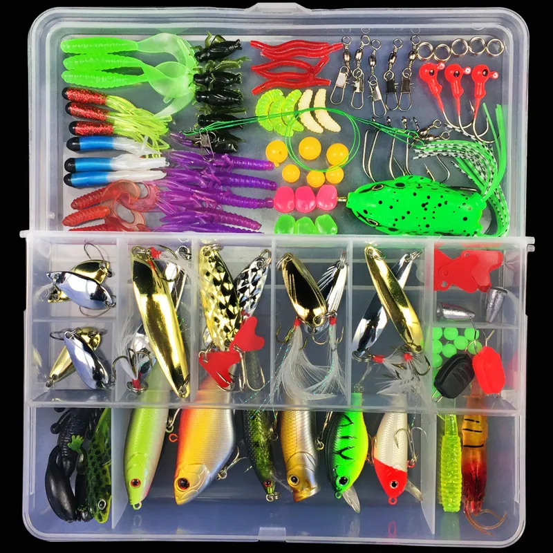 Fishing Lure Kit Soft And Hard Bait Set Gear Layer... 
