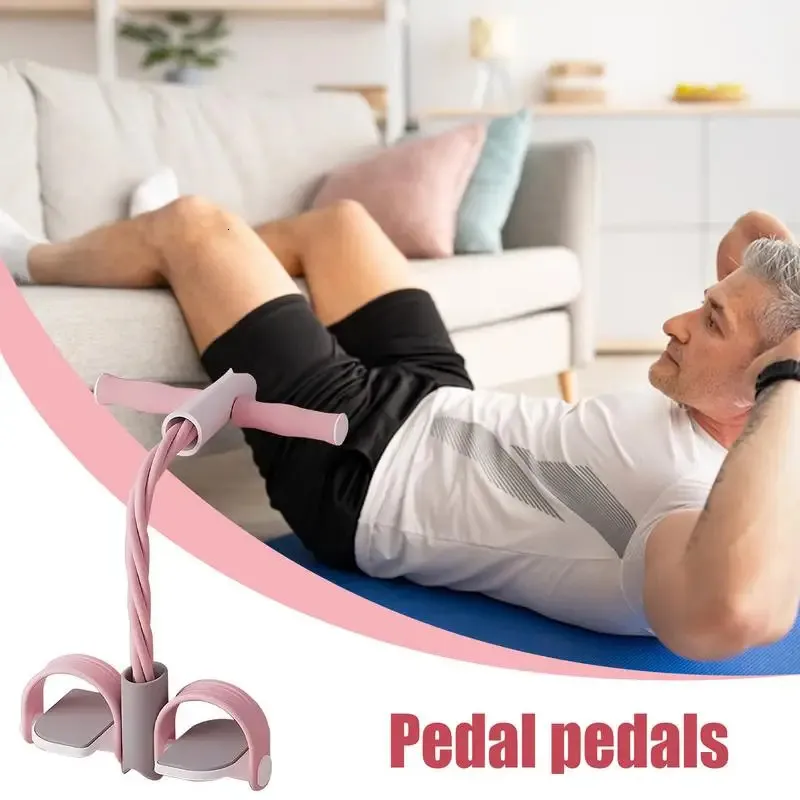 Bande De Résistance Avec Pédales – 6 Niveaux De Résistance, Poignées Mousse, Pour Renforcement Musculaire à La Maison