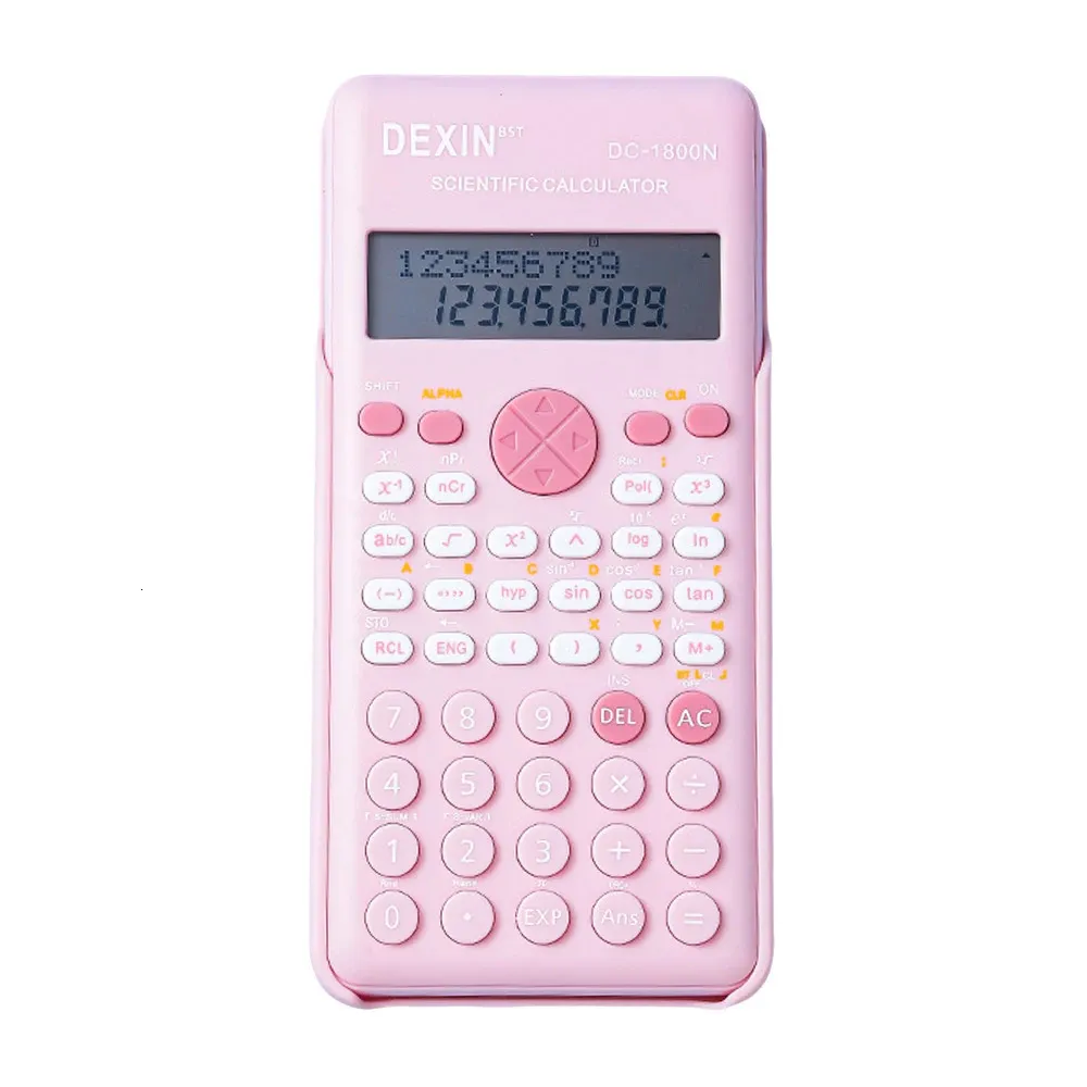 Scientific Calculators Pink 240 Function Math Calculator 2 Line LCD ...