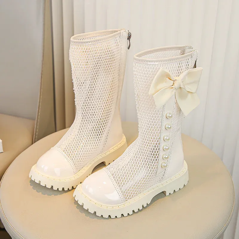 Summer Girl Boots Fashion Princess Girl Shoe Versatile Mesh