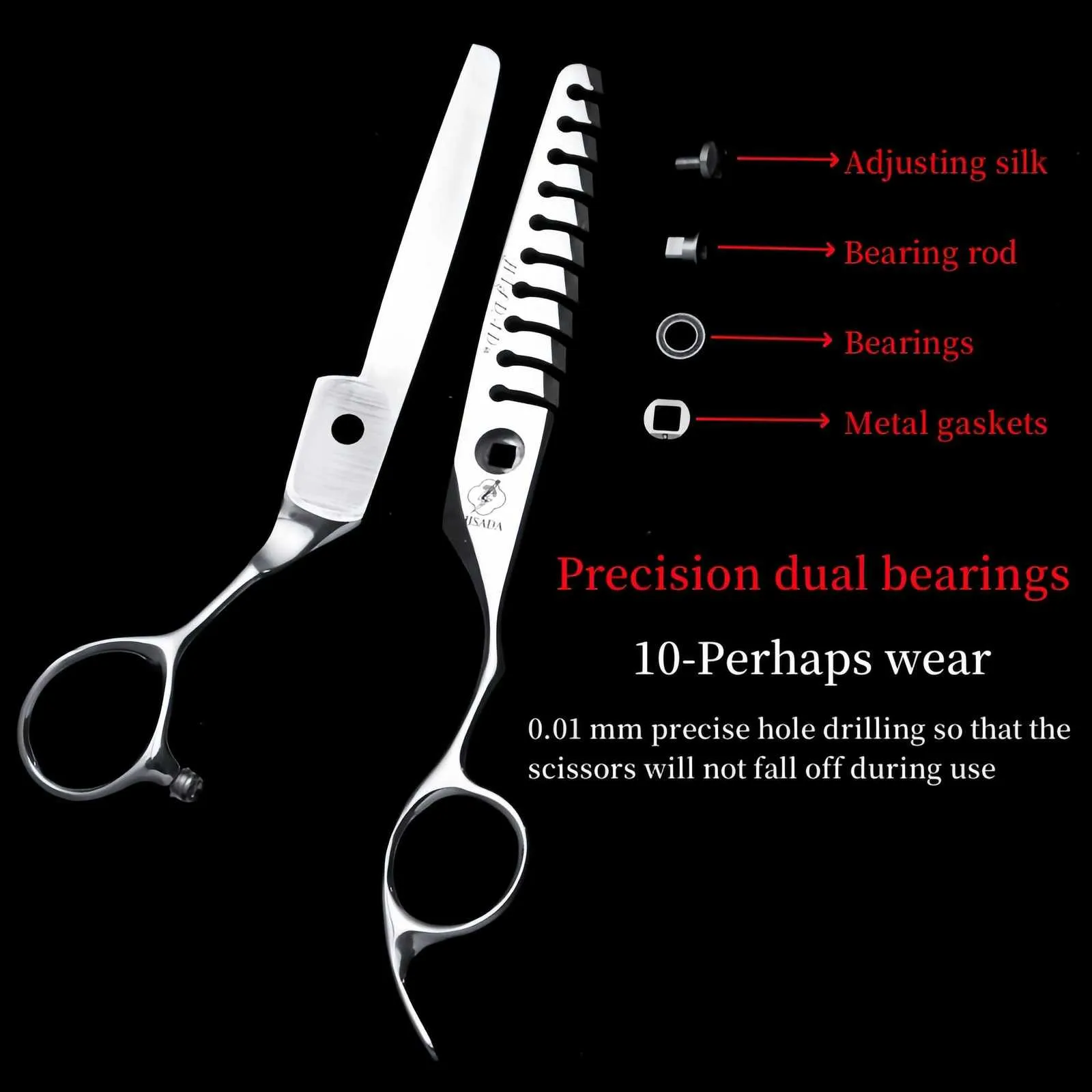 ヒサダシザー セニング 35% VG10 HISADAシザー HISADA Professional Barber Scissors Japanese VG10 From