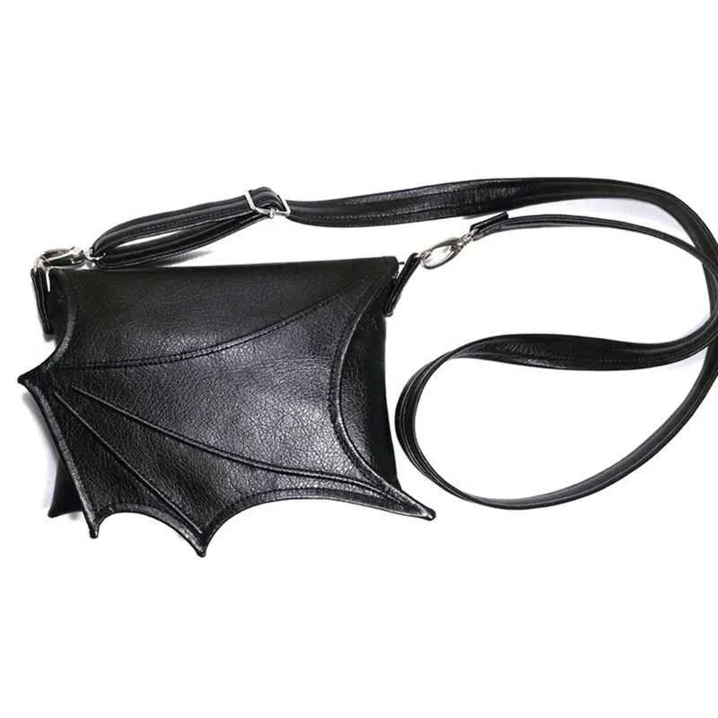 Small Black Bat Wing Crossbody Bag Gothic Style Batwing Purse, Unique ...