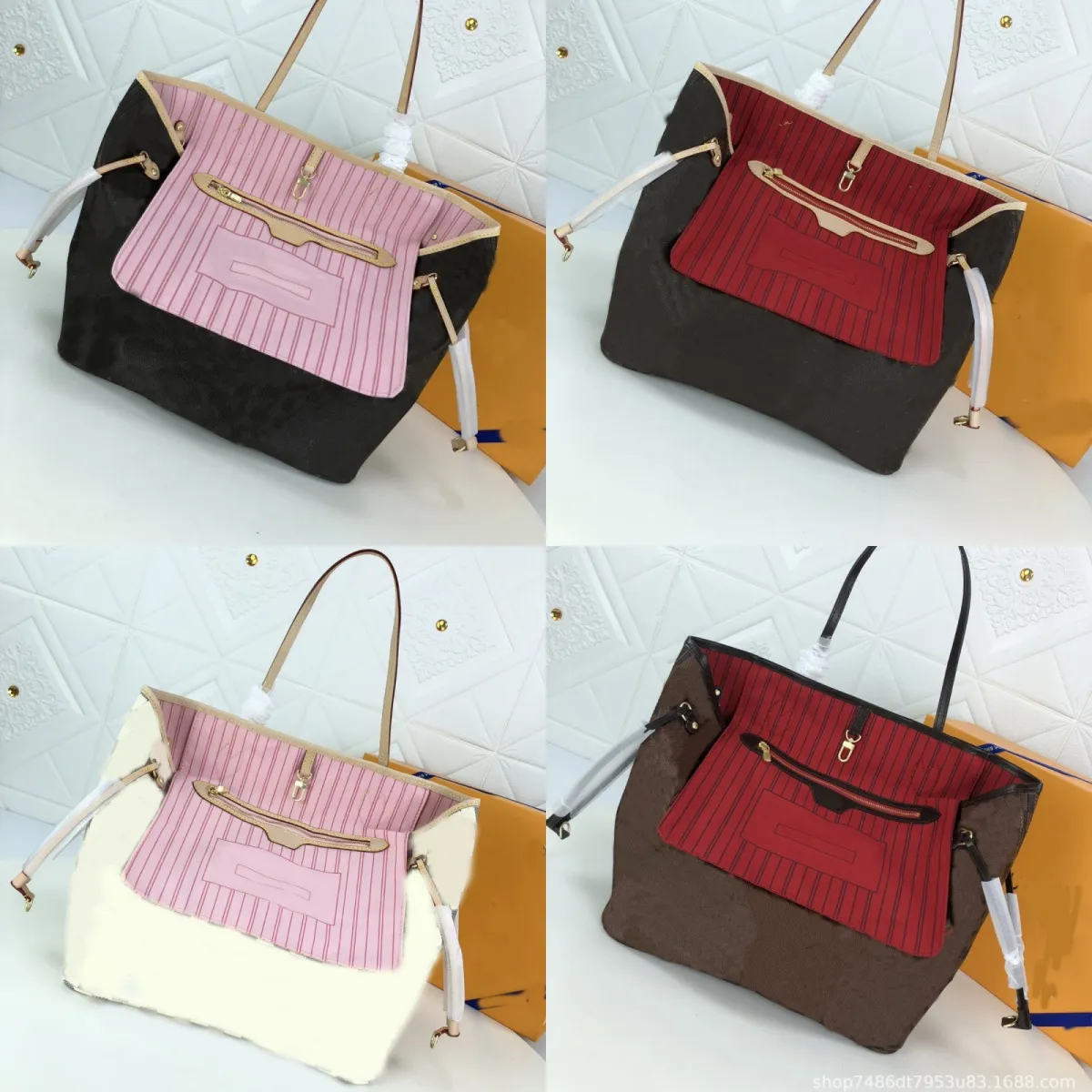 Lady Designer Tote Bag for Women, Embossed Leather Handbag