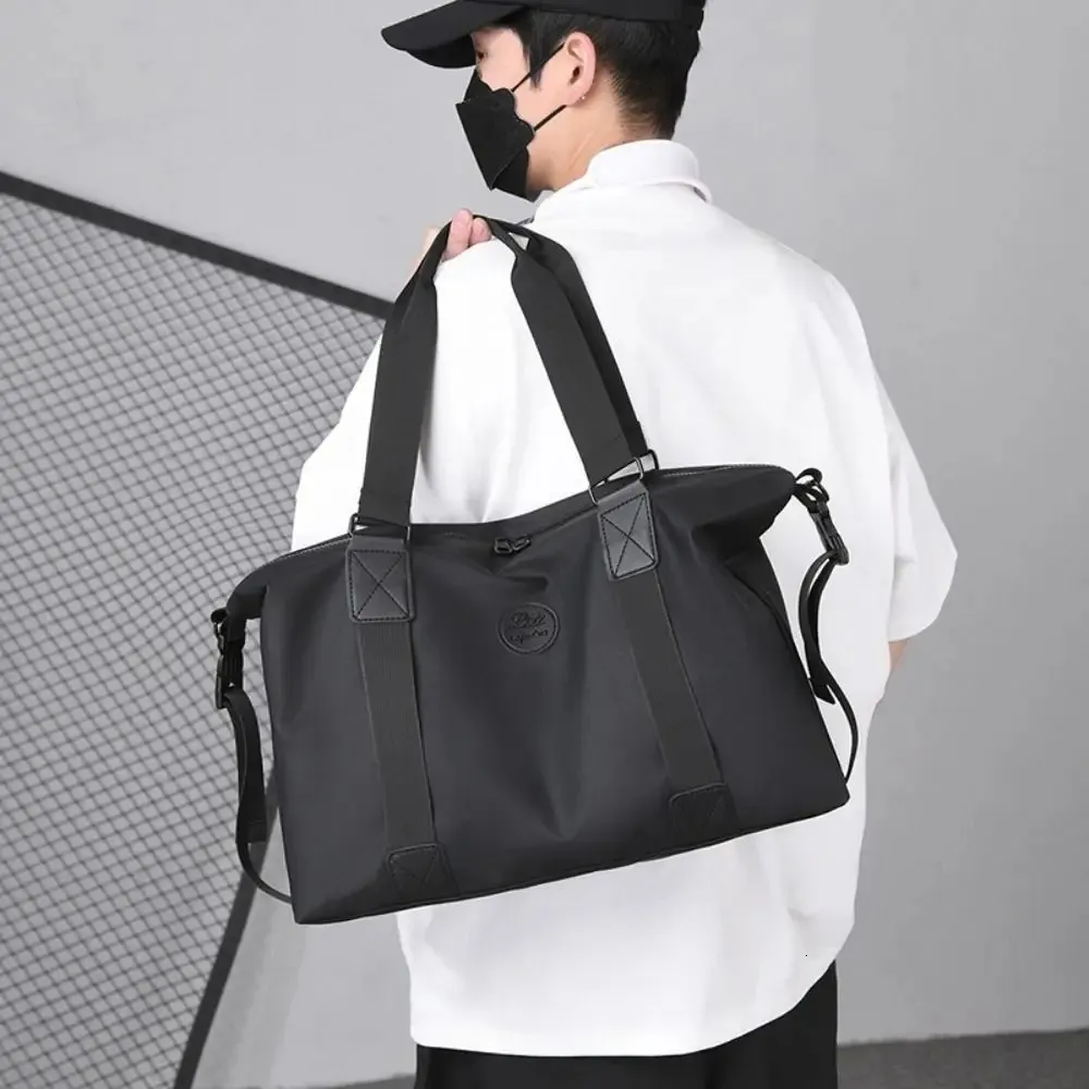 Large Capacity Women's Travel Tote Bag Solid Color with Zipper, Gym ...