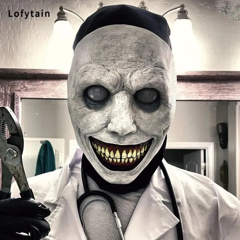 Máscara De Látex De Terror Sonriente – Ghostface Y Payaso Aterrador Para Halloween Y Cosplay, Unisex Y Transpirable