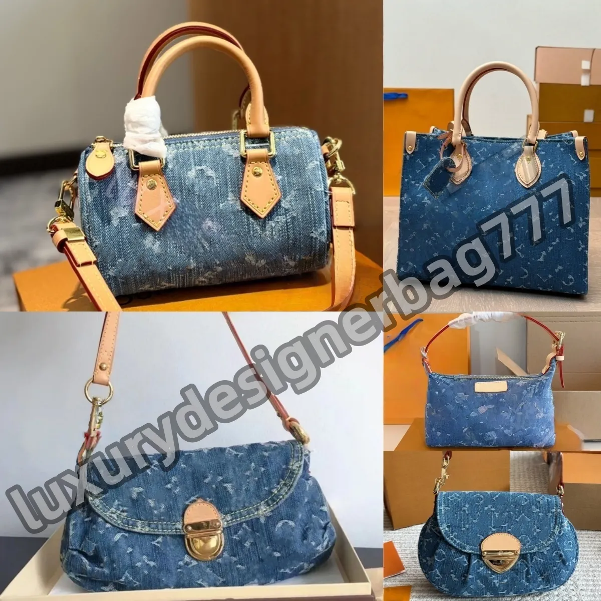 Denim Designer Handbags: Luxury High Quality Crossbody Bag Purse