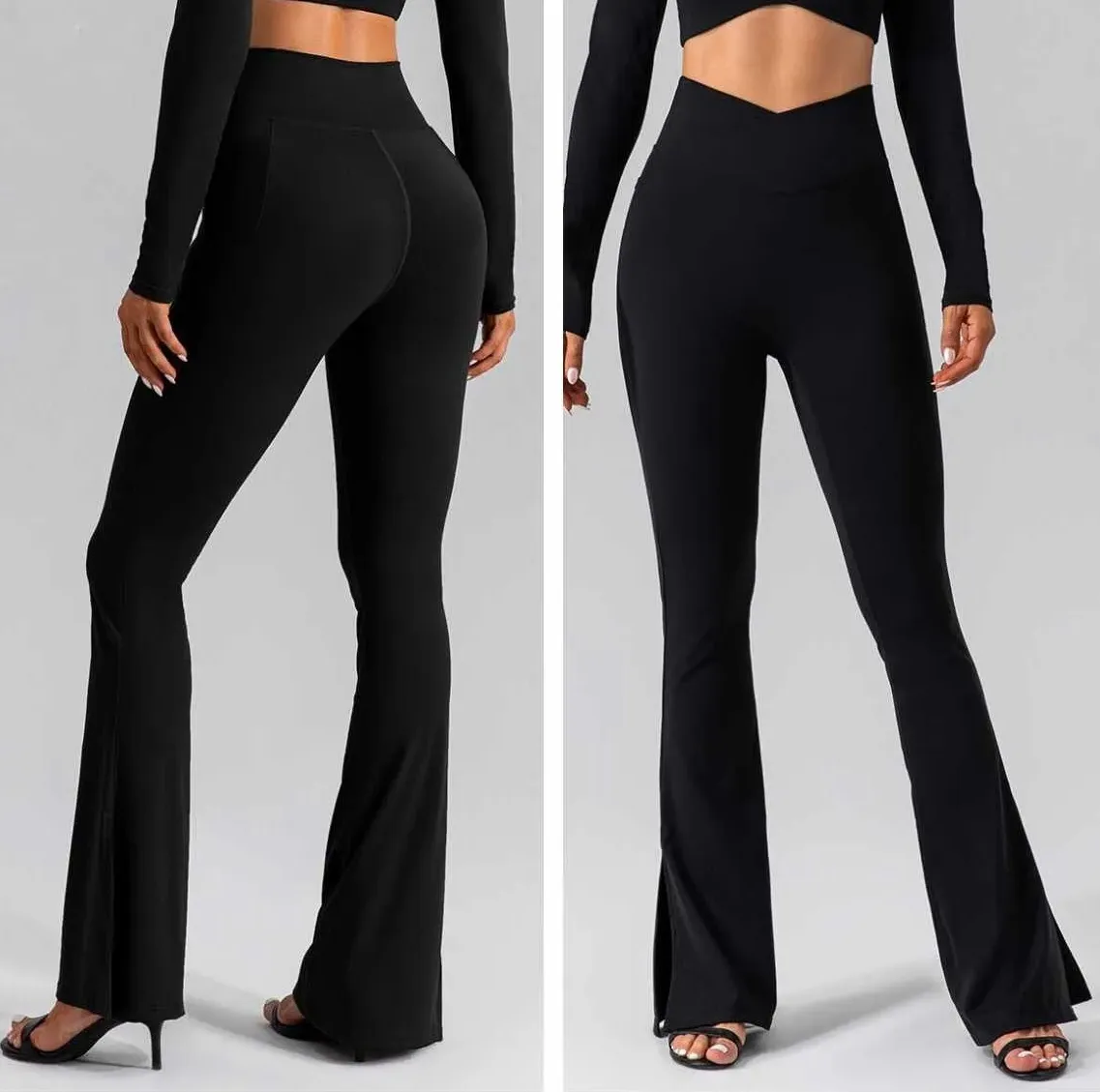 O158 Womens Flared Yoga Pants Slim Fit Workout Leggings For Running, Gym & Fitness From Lee_hee, $20.88 | DHgate.Com