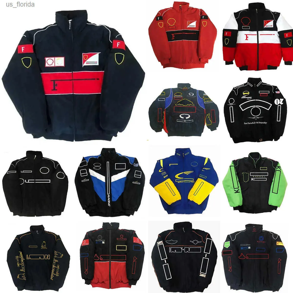 L250716 Vintage Formula One Racing Jacket Embroidered Design Motorcycle ...