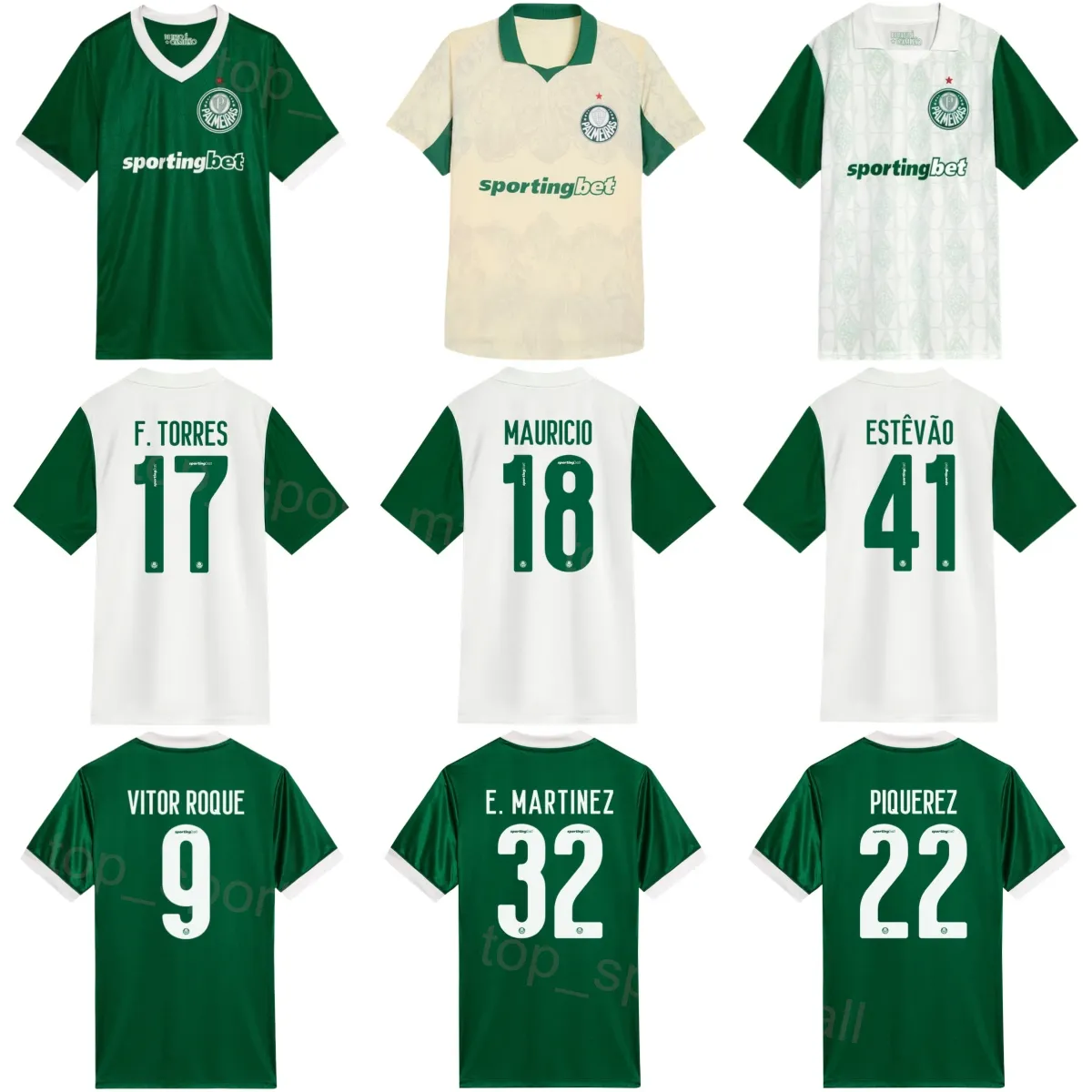 [新品] パルメラスのユニフォーム25/26 #VITOR ROQUE 9番 Club Soccer Palmeiras 9 Vitor Roque Jersey 25/26 Mans From