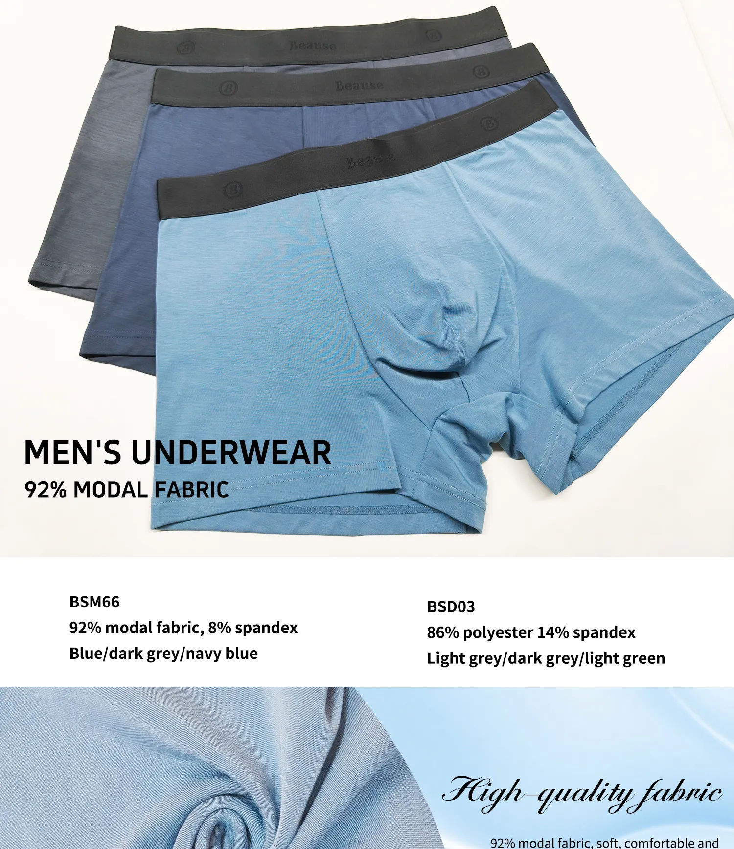 Beause Men's Underwear Made Of Modal Fabric Is Comfortable And ...