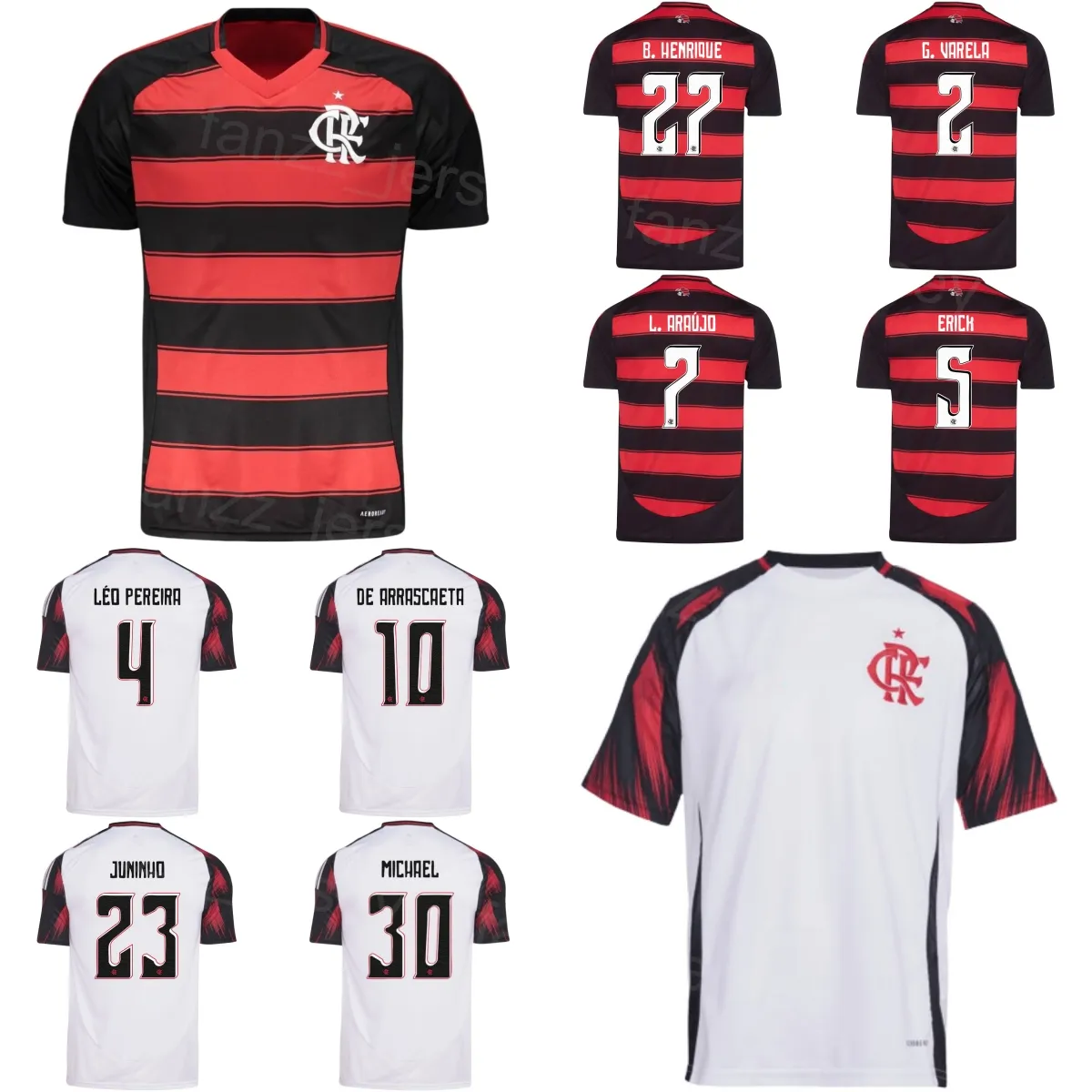Club Mans CR Flamengo Soccer Jersey 10 DE ARRASCAETA PEDRO