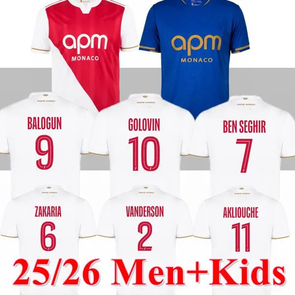 2025 2026 POGBA AS Monaco Soccer Jerseys ANSU FATI Black Centenary