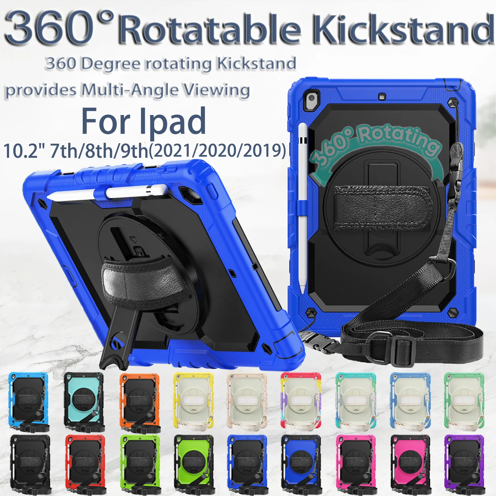 Funda Protectora Antigolpes Con Soporte Integrado Para IPad 9.7" (5th/6th Gen, Air 2, Pro)