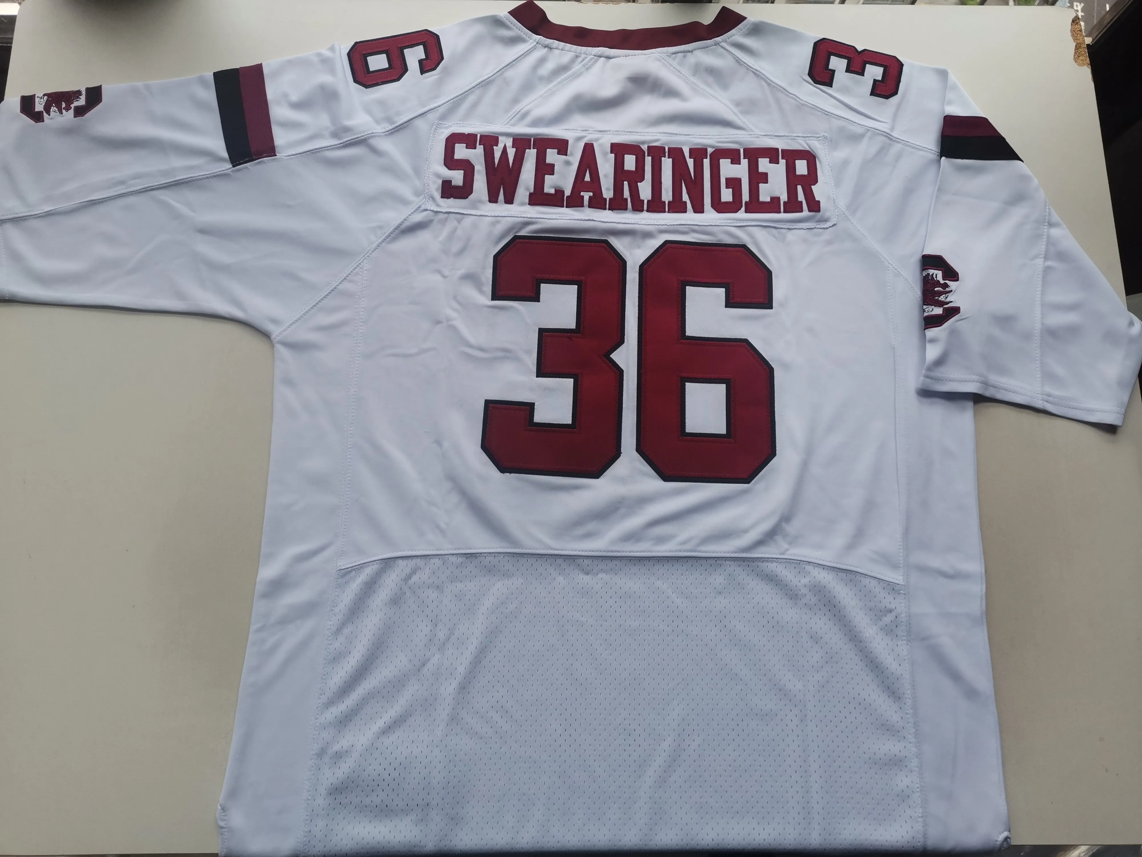 Nc37 N3740 Maglie Da Calcio Foto Fisiche DJ Swearinger Nero Bianco