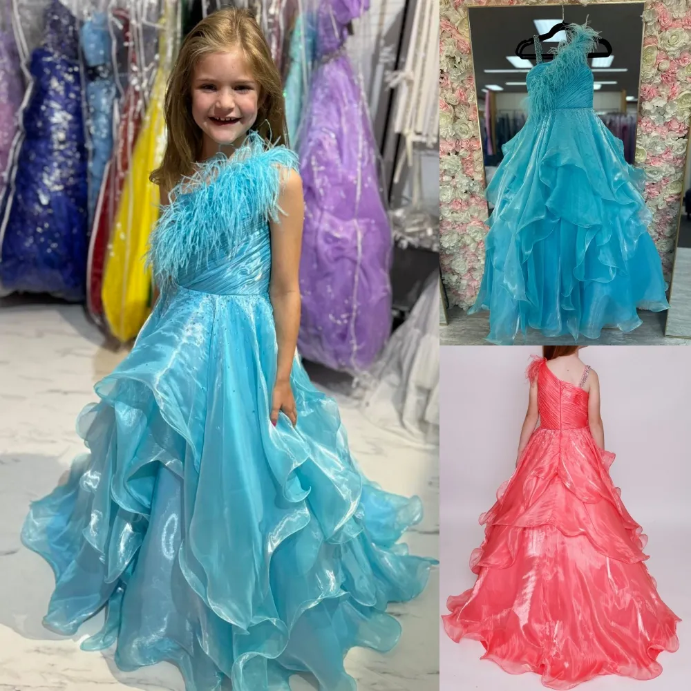 designer dresses for girls formal gatherings Flower Girl Dresses Girls Pageant Formal Dress Baby Girl Luxury Mesh Sequins Birthday Party Dress, As picture / 1-2 Years (90cm)