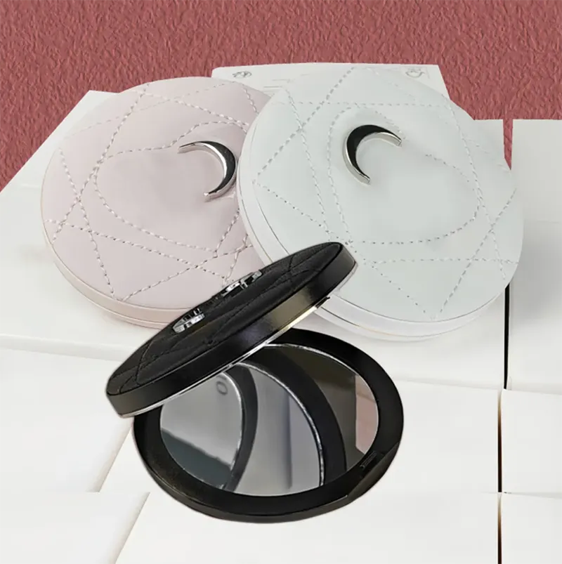 Round Folding Double Facets Makeup Mirror   Portable... 