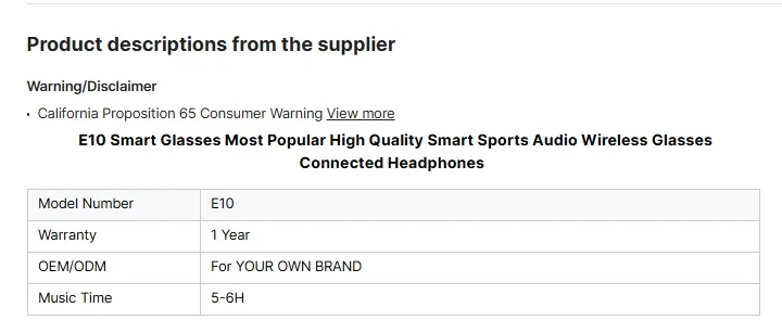 Custom E10 Wireless Audio Cycling Sunglasses Voice Assistant Navigation BT Call Music Sports Smart Glasses_voghion.com