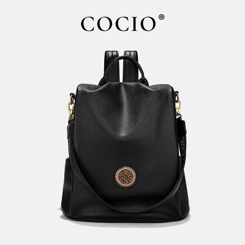 coogi leather backpack Crazy Horse City and everything in between Multi-pocket PINO Backpack Cowhide Leather