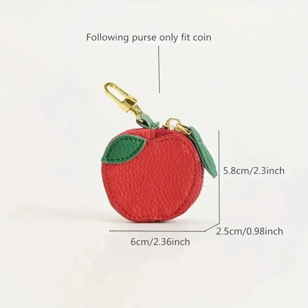 Porte-monnaie En Forme De Fruit - Mini Breloque De Sac En Cuir Pour