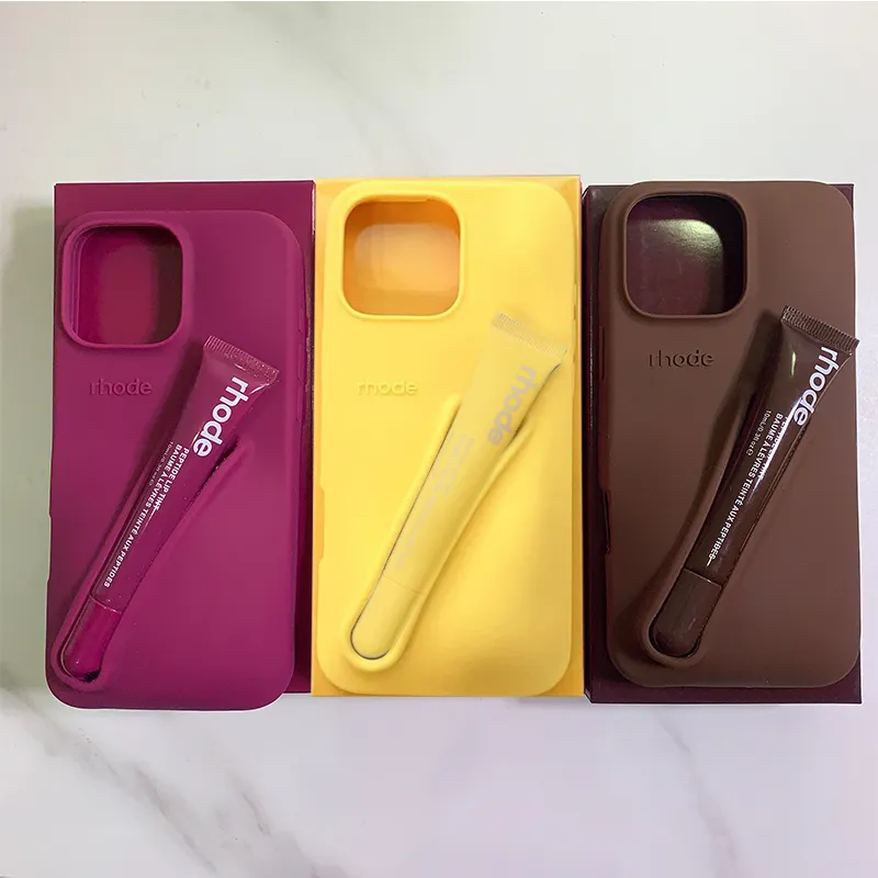 Lip Gloss Case Phone Cover: Portable Lipstick Balm Holder 3D