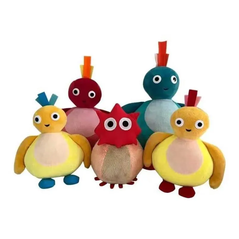 Save Big on Bulk Chick Plush Toy Plush Dolls 5Pcs Twirlywoos Chickedy Chick  Peekaboo Toy Stuffed Doll Birthday Present For Children Y241216 Drop