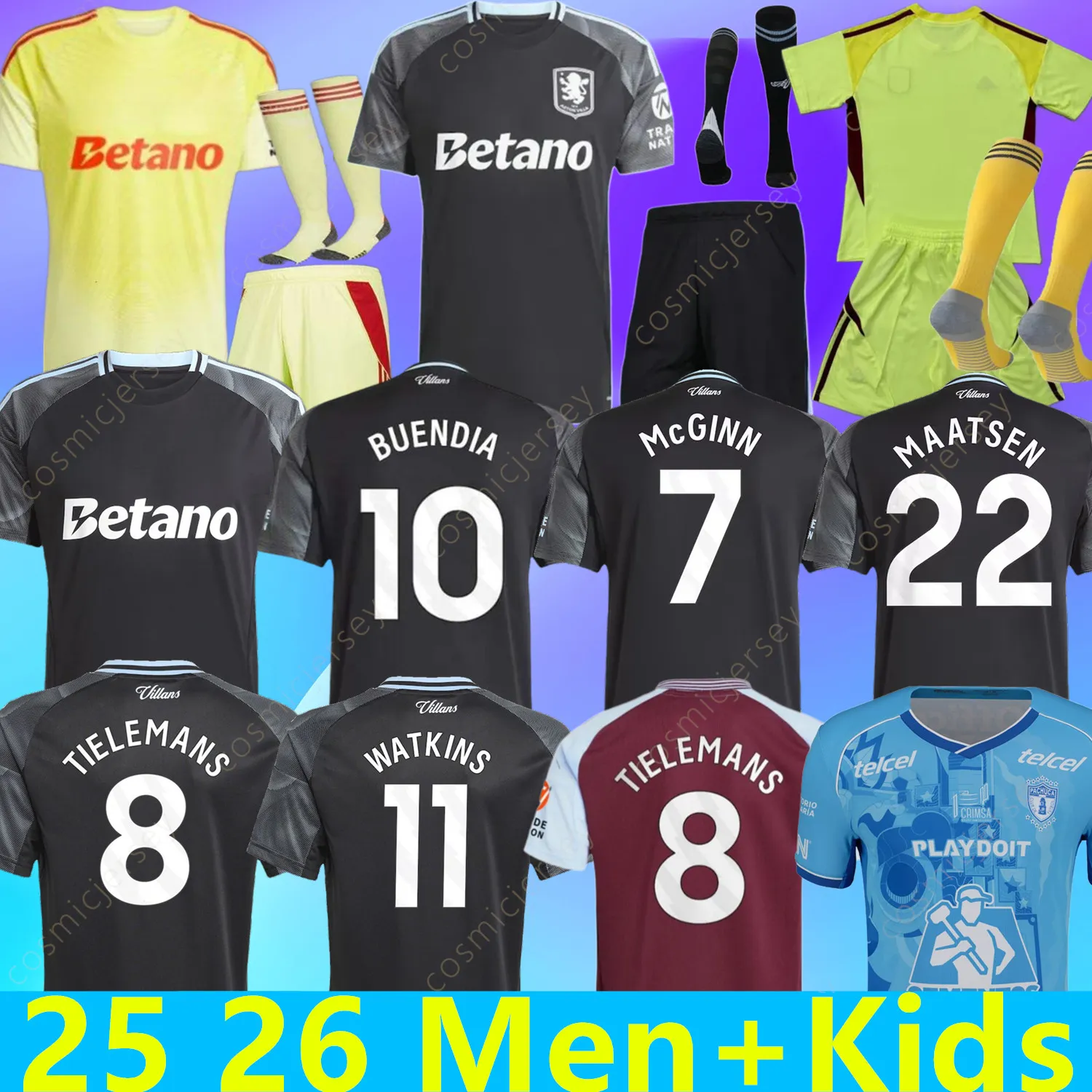 24 25 26 Aston Villa Shirt 150-Year Anniversary Kit WATKINS Soccer