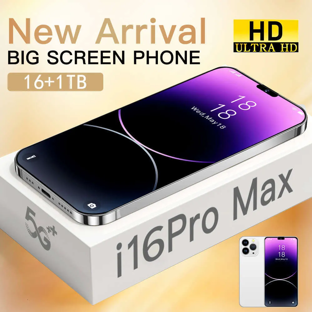 Mobile I16 Pro Max Smartphone   16GB+1TB Storage, HD... 