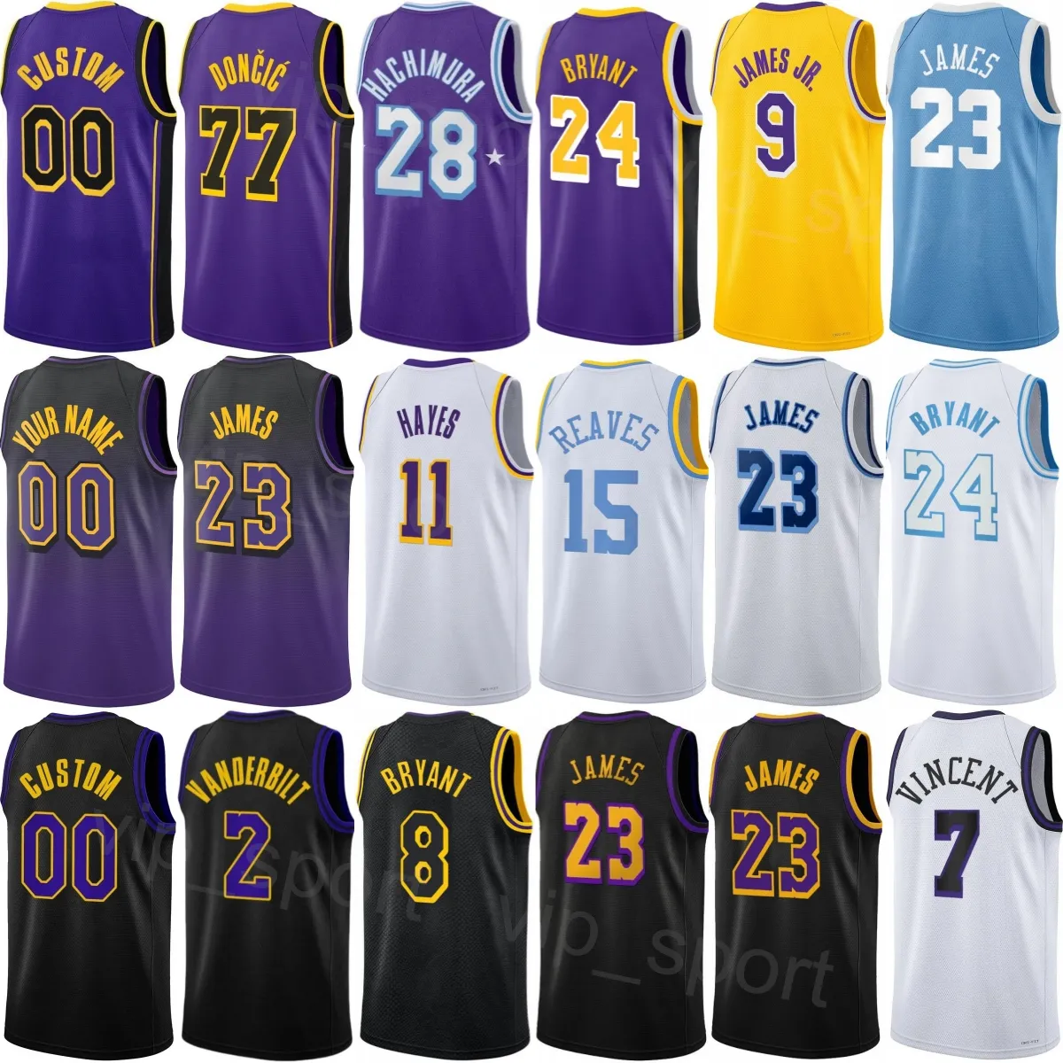 Print Men Basketball Luka Doncic Jerseys 77 LeBron... From 