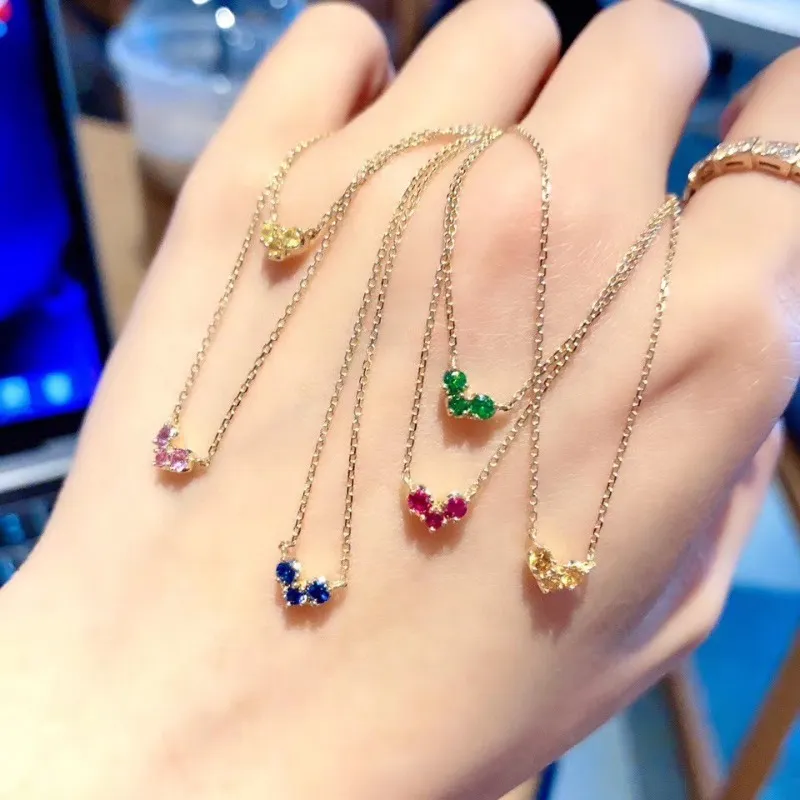 Designer Jewellery High Quality Light Luxury Birthstone Heart Necklace With Month Gemstone Clavicle Chain For All_voghion.com