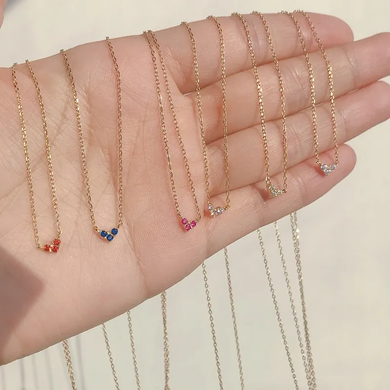 Designer Jewellery High Quality Light Luxury Birthstone Heart Necklace With Month Gemstone Clavicle Chain For All_voghion.com
