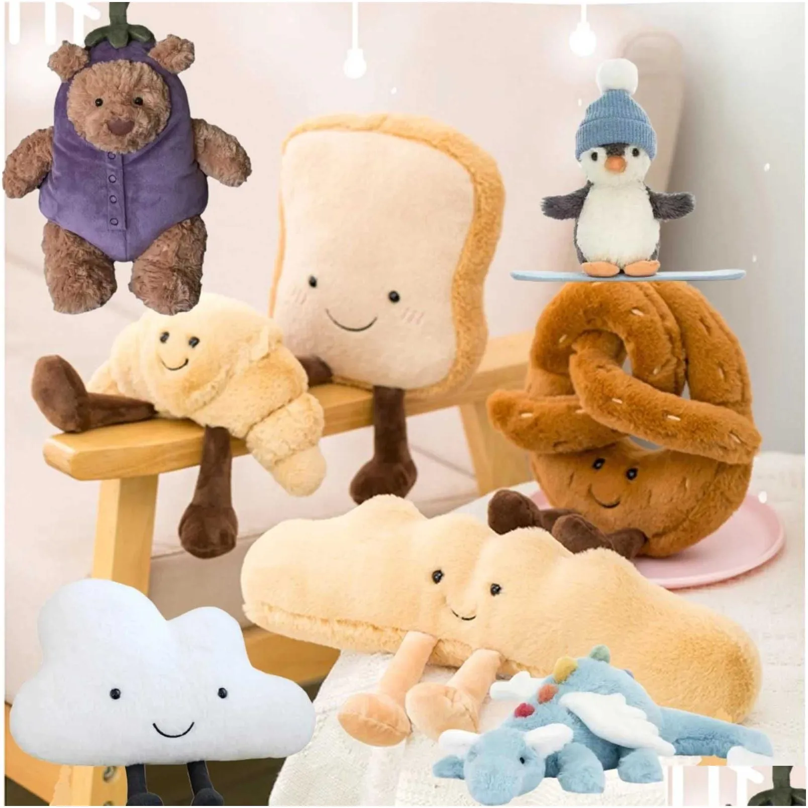 Peluches De Animales De Peluche, Juguetes, Almohadas Suaves, Decoraciones,  Fiesta De Cumpleaños, Regalos Preferidos, Bocadillos Simulados, Muñecas,  Caída, Othen R251011 De 7,2 € | DHgate, image size:1608x1608