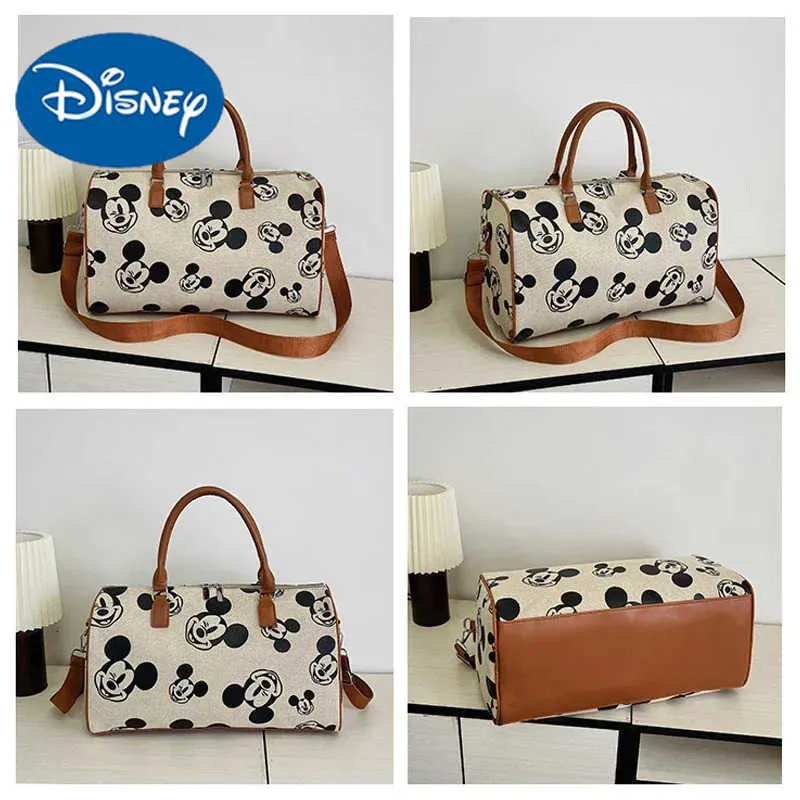 Disney Mickey Mouse Women's Cartoon Shoulder Beis... 