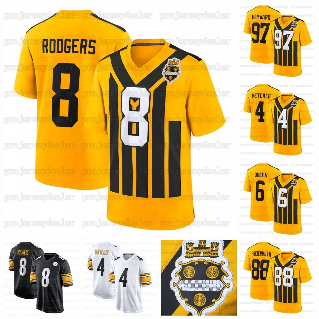 Save Big on Bulk Nfl Jersey Aaron Rodgers Aaron Rodgers 1993 Throwback  Steeler Football Jerseys Watt DK Metcalf Jack Sawyer Will Howard Patrick  Queen