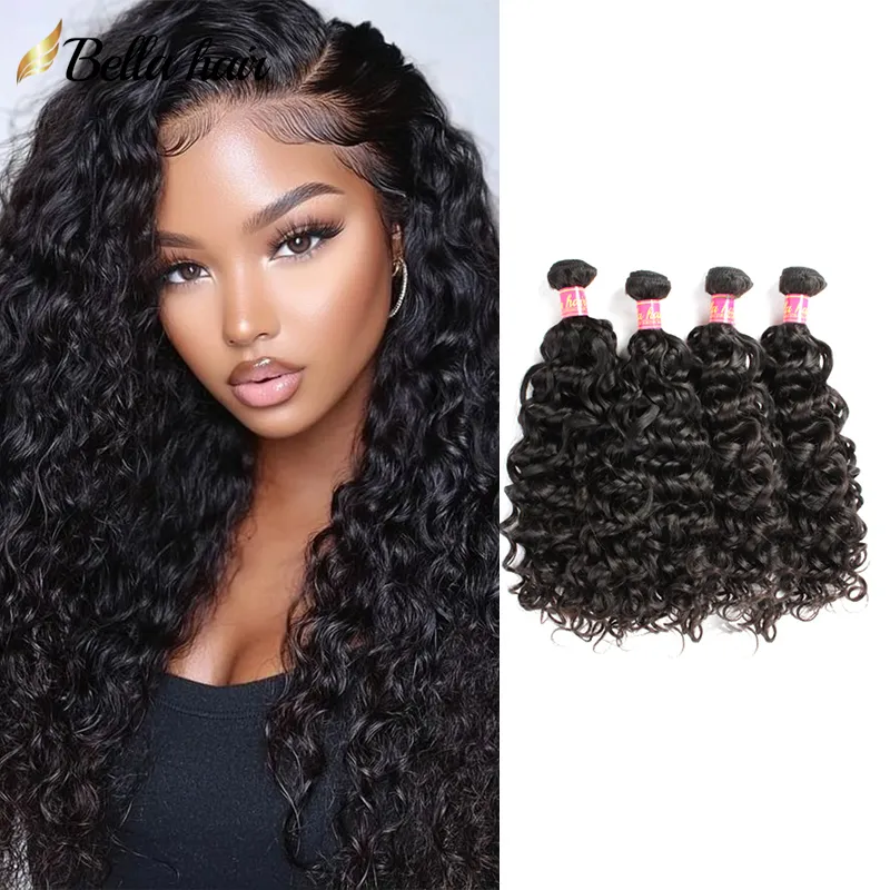 Extensions De Cheveux Humains Naturels - Vague D'eau (Water Wave) - Noir - Longueur 22" (55cm) - Péruvien - Neuf Avec étiquettes