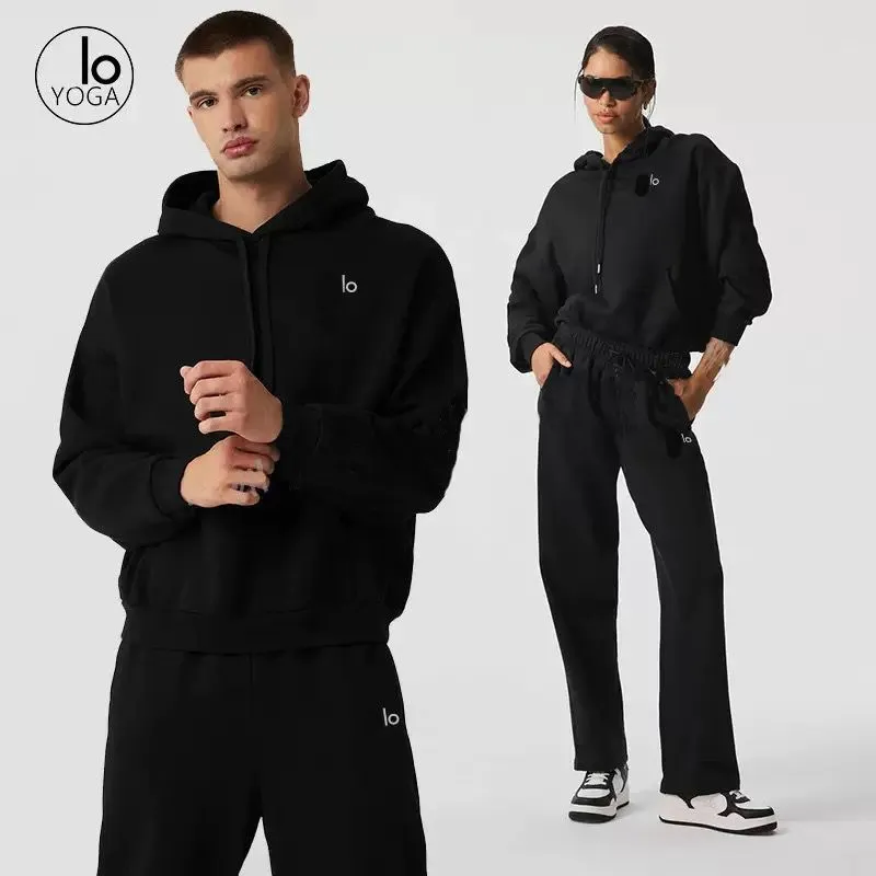 Alo Yoga Set: Mens and Womens Couple Hoodies, Sweatpants, Yoga