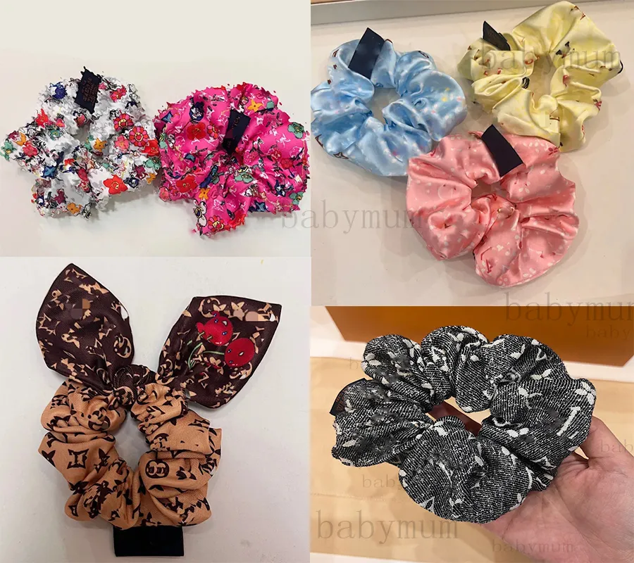 Elegant Lady Hairbands   Luxury Floral Scrunch Hair... 