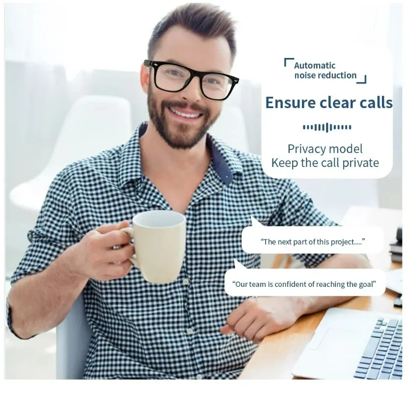 Bluetooth Call Voice Assistant Listen Music Glasses Smart Sports Polarized Sunglasses Anti-Blue Eyeglasses_voghion.com