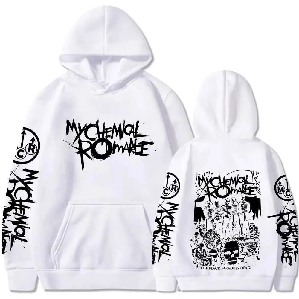 Black Parade Punk Emo Hooded Sweatshirts Men Women Fashion Vintage