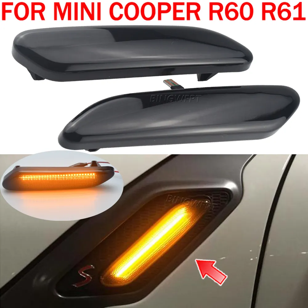 Sequential Blink Amber LED Car Front Fender Side Marker Turn