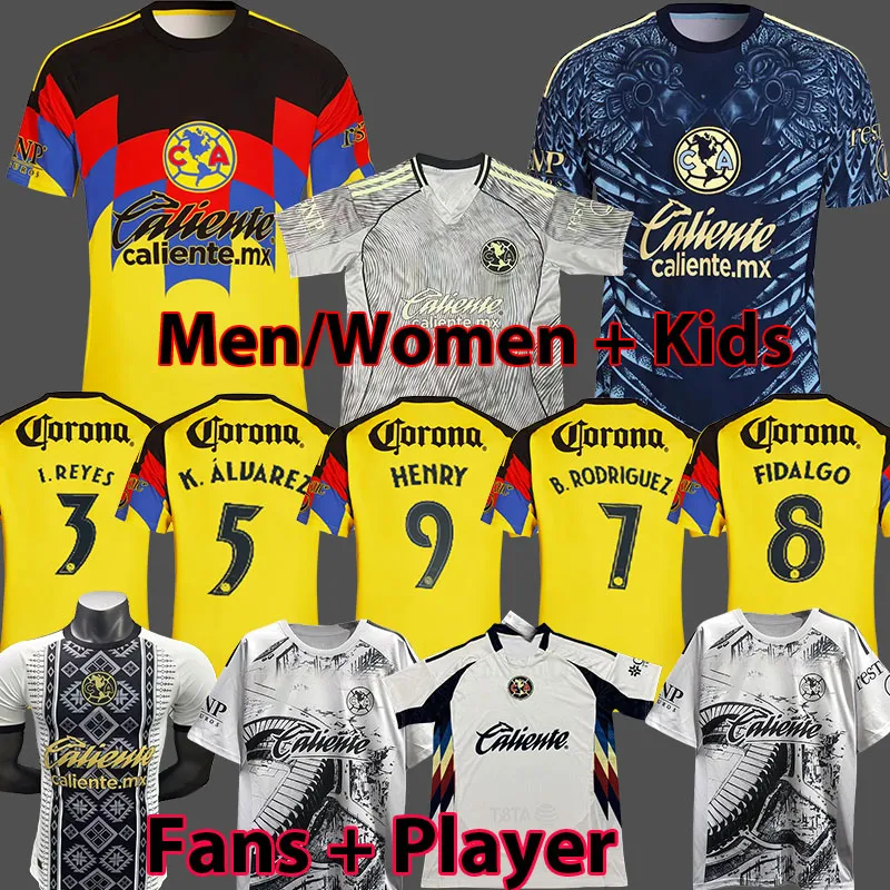 Club America 2024 Jersey De Fútbol Tricampeon Patch, Henry A