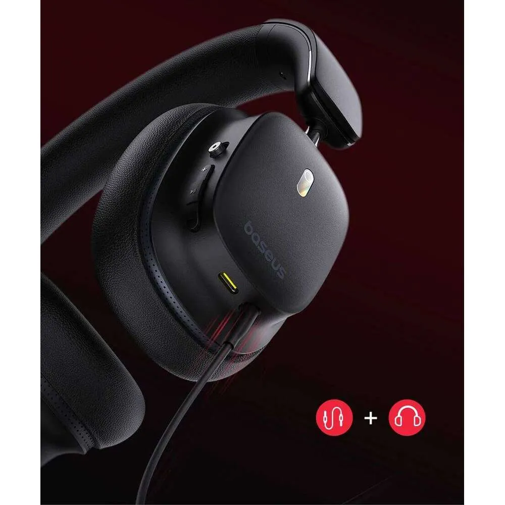 Baseus ANC Wireless Headphone Hi-Res LDAC Headset Bluetooth 5.4 BISA Pro Spatial Audio 50Mm Driver Overhead Earphone_voghion.com