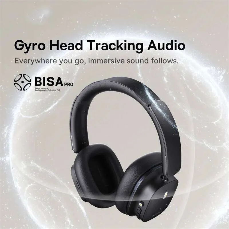 Baseus ANC Wireless Headphone Hi-Res LDAC Headset Bluetooth 5.4 BISA Pro Spatial Audio 50Mm Driver Overhead Earphone_voghion.com
