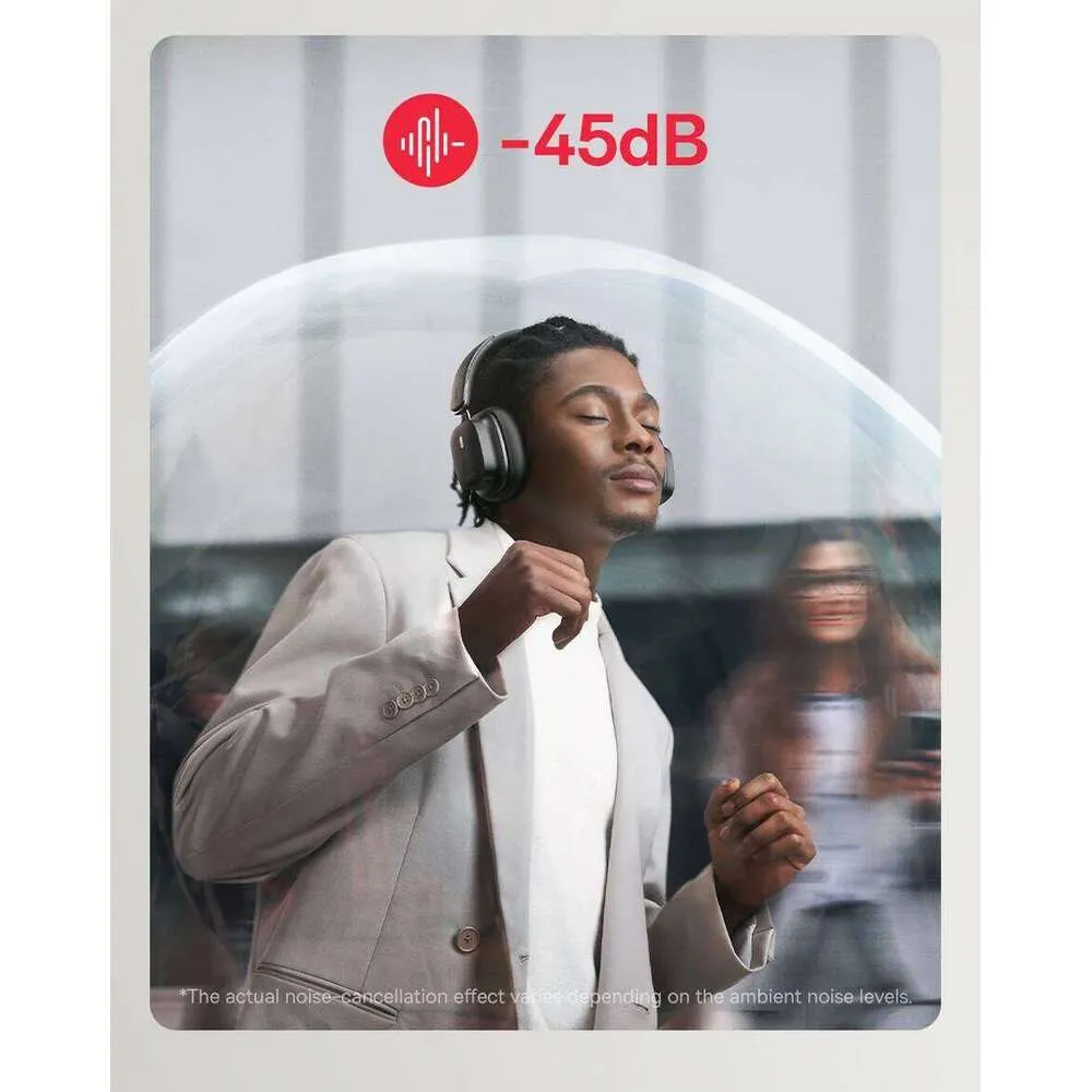 Baseus ANC Wireless Headphone Hi-Res LDAC Headset Bluetooth 5.4 BISA Pro Spatial Audio 50Mm Driver Overhead Earphone_voghion.com