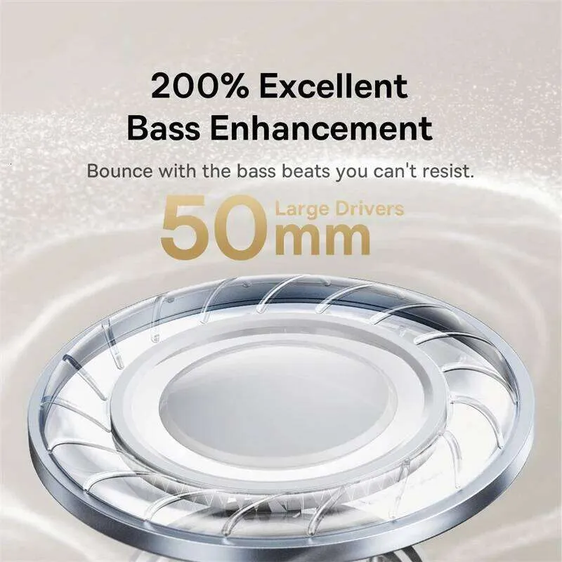 Baseus ANC Wireless Headphone Hi-Res LDAC Headset Bluetooth 5.4 BISA Pro Spatial Audio 50Mm Driver Overhead Earphone_voghion.com